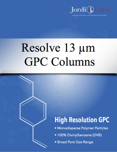 Jordi Labs公司的Resolve 1乐动体育登录3 μm GPC色谱柱宣传册图片。